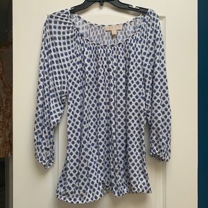 Michael Kors navy medallion print blouse